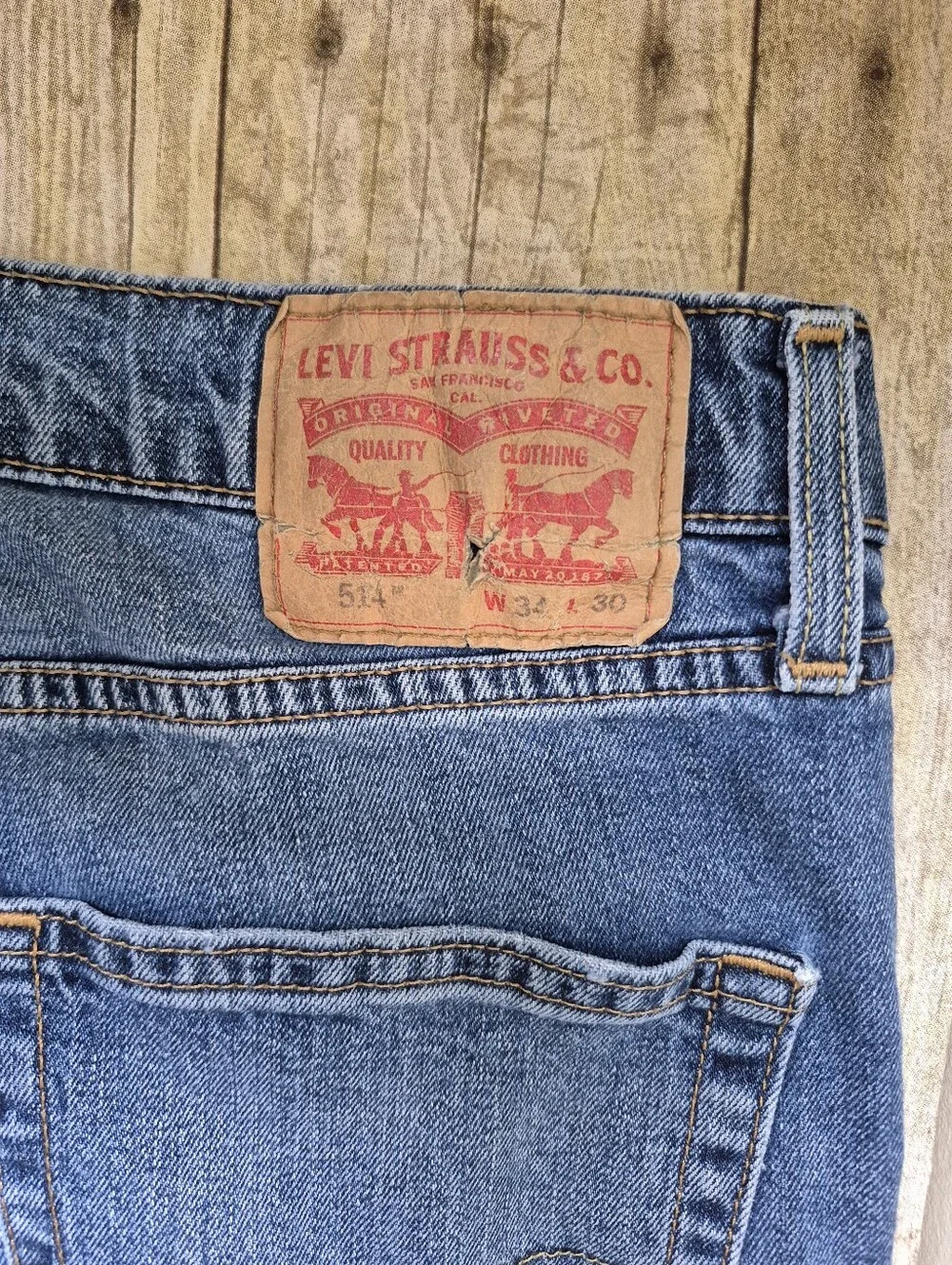 Levi's Men's Blue Denim Jeans 505 34x30 - Classic Fit